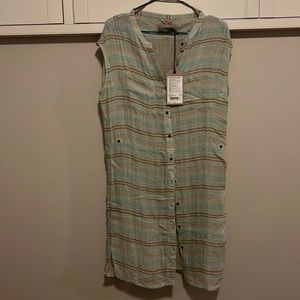 Prana Buenos Dias Dress - Ices Aqua XS